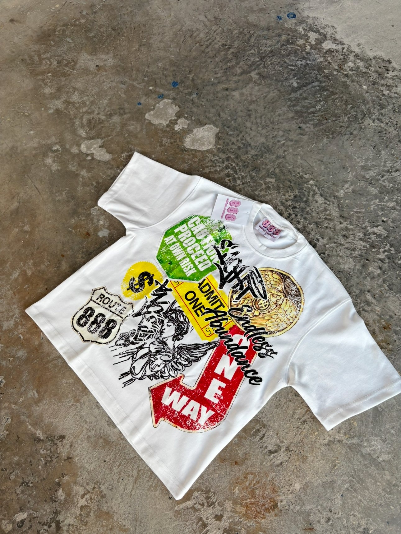 ROUTE 888 WHITE TEE