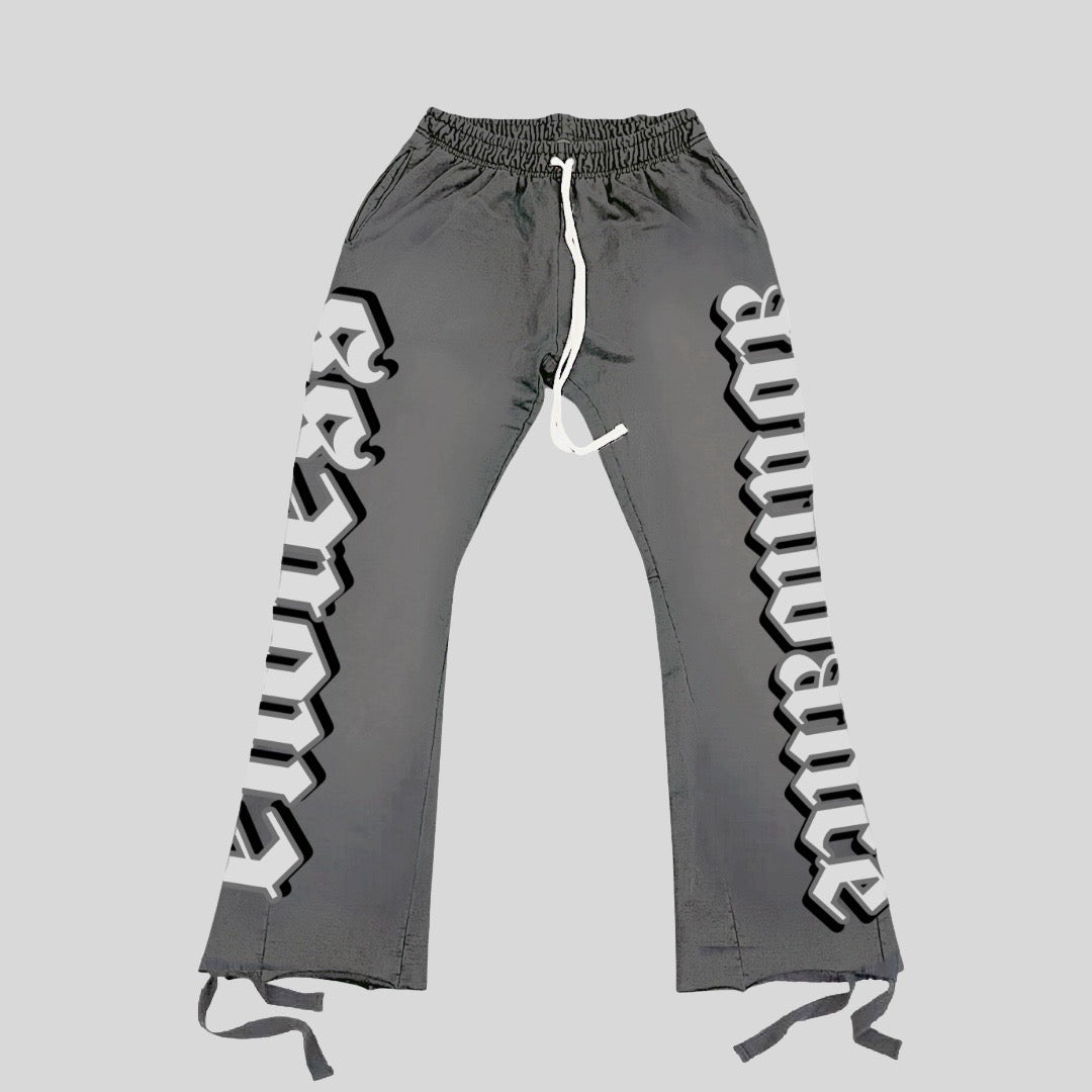 ENDLESS ABUNDANCE GRAY & WHITE SWEATPANTS