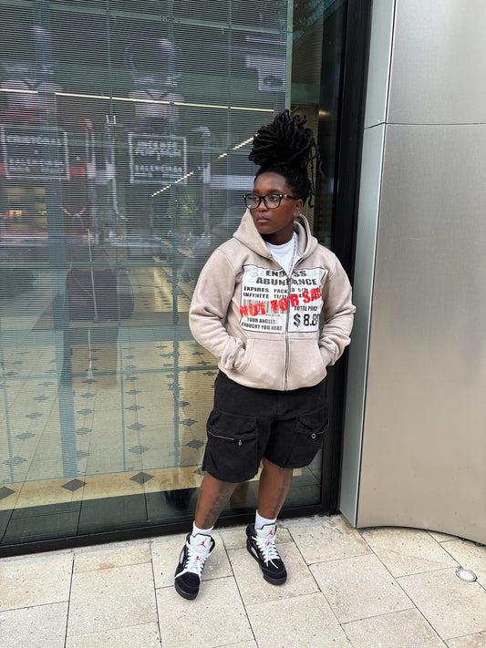 888 PRICE TAG GREY HODDIE