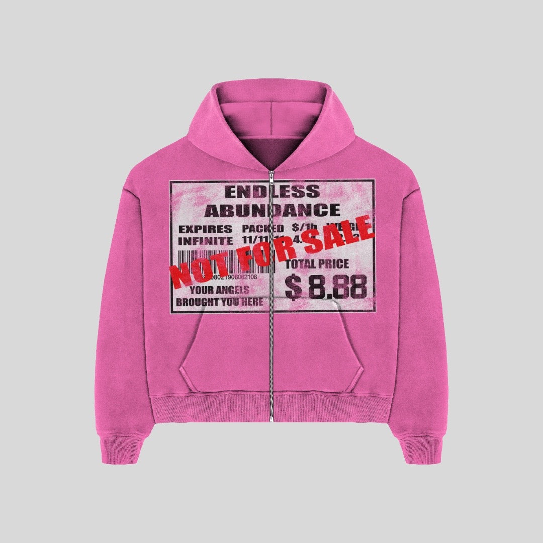 888 PRICE TAG PINK HOODIE